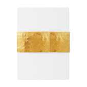 Bandeau De Faire-part Golden Faux Foil Crest Monogram Mariage (Dos Example)