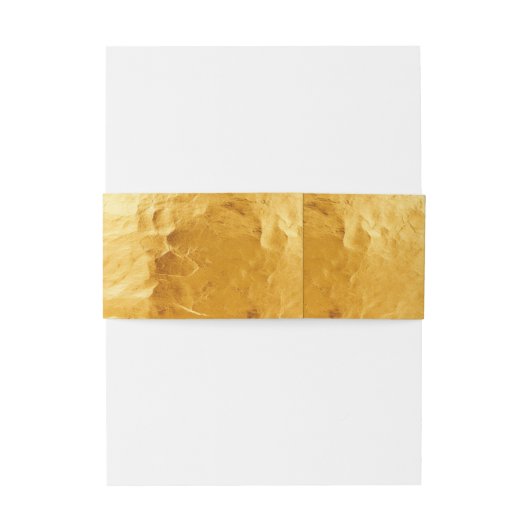 Bandeau De Faire-part Golden Faux Foil Crest Monogram Mariage (Dos Example)