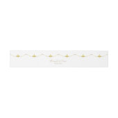 Bandeau De Faire-part Golden Fleur de Lis Invitation Belly Band (Plat)