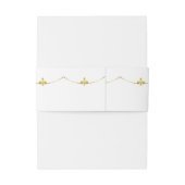 Bandeau De Faire-part Golden Fleur de Lis Invitation Belly Band (Dos Example)