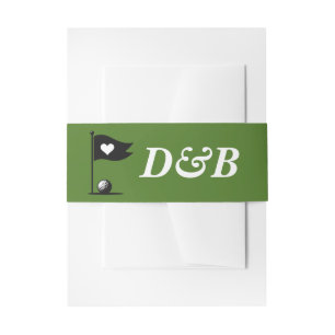 Bandeau De Faire-part Golf Couple Mariage