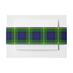 Bandeau De Faire-part Gordon Scottish Tartan Belly Band