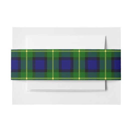 Bandeau De Faire-part Gordon Scottish Tartan Belly Band (Devant Example)
