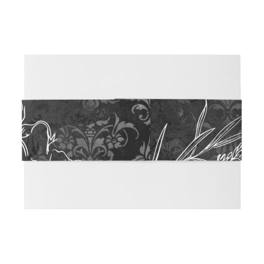 Bandeau De Faire-part Goth Glam Fleur sauvage Belly Band (Dos exemple)