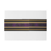 Bandeau De Faire-part Gothique Élégant Pourpre et Or (Dos exemple)