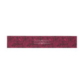 Bandeau De Faire-part Gothique Paisley Mariage Bourgogne ID866 (Plat)