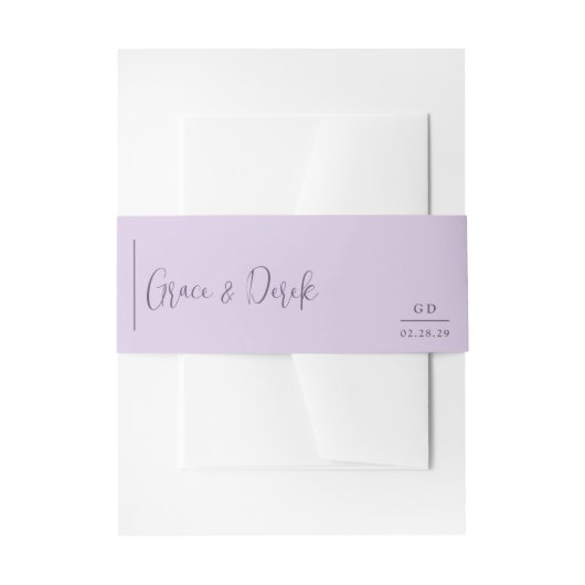 Bandeau De Faire-part Grace Lilac Mariage moderne (Devant example)