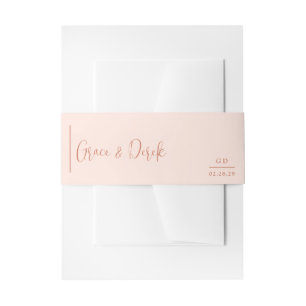 Bandeau De Faire-part Grace Peach Mariage moderne