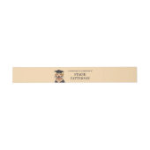 Bandeau De Faire-part Graduation personnalisée mignon Golden Retriever C (Plat)