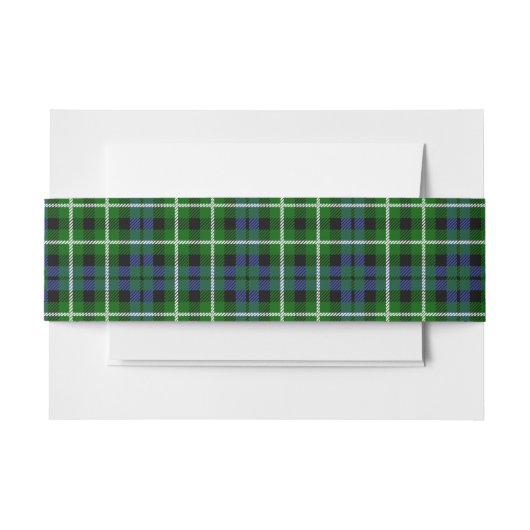 Bandeau De Faire-part Graham Scottish Tartan Belly Band (Devant Example)