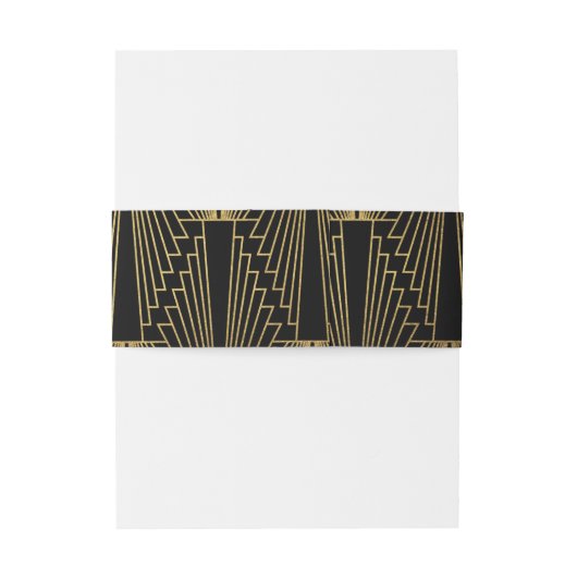 Bandeau De Faire-part Grand Gatsby des années 20 (Dos Example)