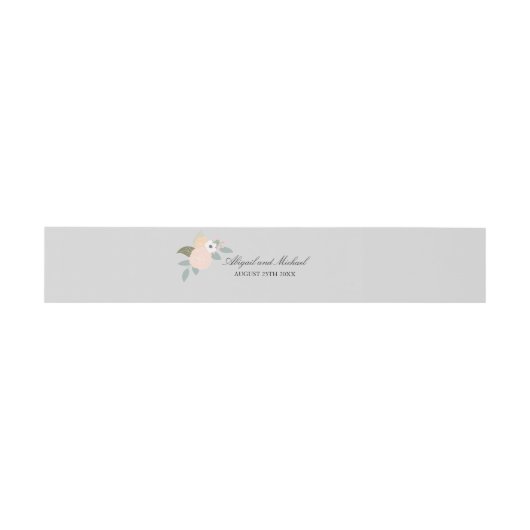 Bandeau De Faire-part Grande bande florale de ventre d'invitation (Plat)