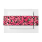 Bandeau De Faire-part Graphique rose Art Nouveau Rennie Macintosh (Devant Example)