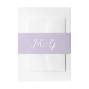 Bandeau De Faire-part Gras Script Lilac Mariage élégant