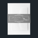 Bandeau De Faire-part Gray Peacock s'épanouit<br><div class="desc">Personnalisez votre papeterie mariage pour les invités avec un ensemble de Grey Peacock Flourish Faire-part de mariage Belly Band. Le design de la bande de ventre est orné d'un élégant paon orné de fleurs. Personnalisez avec les noms du marié et de la mariée avec la date du mariage. Papier à...</div>