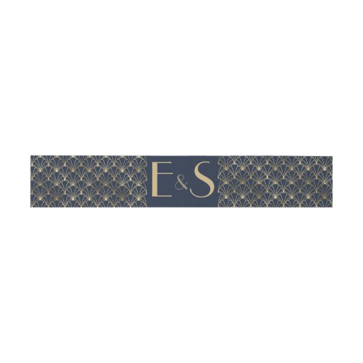 Bandeau De Faire-part Great Gatsby Monogrammed art déco mariage (Plat)
