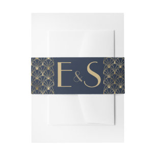 Bandeau De Faire-part Great Gatsby Monogrammed art déco mariage
