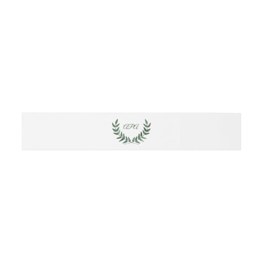 Bandeau De Faire-part Green Branches Initials  (Plat)
