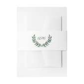 Bandeau De Faire-part Green Branches Initials  (Devant example)