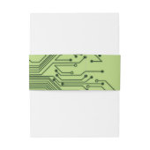 Bandeau De Faire-part Green Computer Circuit Board Mitzvah Invitation (Dos Example)