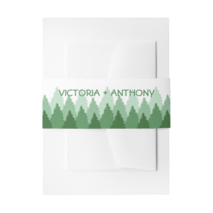 Bandeau De Faire-part Green Forest Range Mariage de bois
