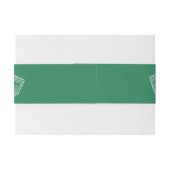 Bandeau De Faire-part Green Modern Wedding Belly Band (Dos exemple)