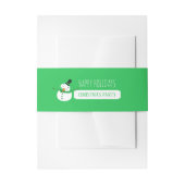 Bandeau De Faire-part Green Snowman, Noël (Devant example)