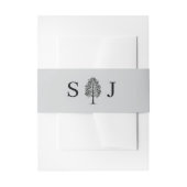 Bandeau De Faire-part Grey Aspen Tree Wedding (Devant example)