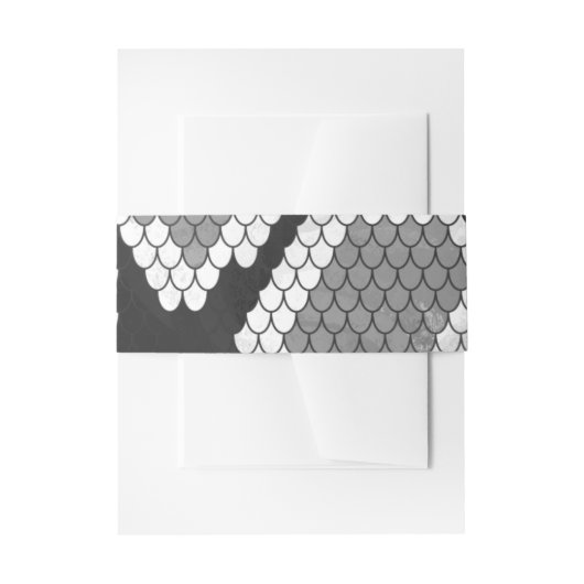 Bandeau De Faire-part Gris de serpent et gris clair (Devant example)