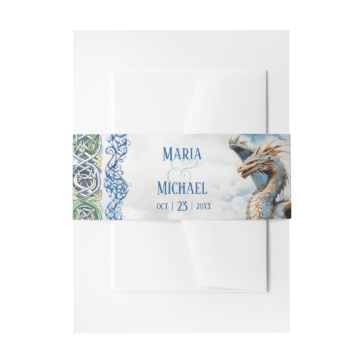 Bandeau De Faire-part Groupe Belly Invitation Dragon Celtique (Devant example)