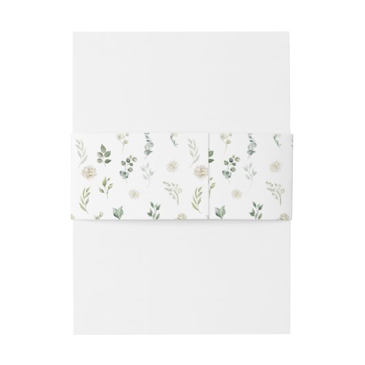 Bandeau De Faire-part Groupe de faire-part de mariage Eucalyptus vert (Dos Example)