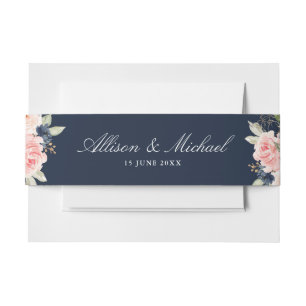 Bandeau De Faire-part Groupe floral et marine moderne
