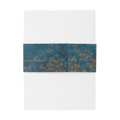 Bandeau De Faire-part Grunge Copper Patina et Turquoise Verdigris (Dos Example)