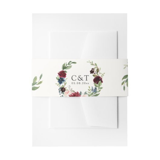 Bandeau De Faire-part Guirlande du bouquet | de Bourgogne (Devant example)