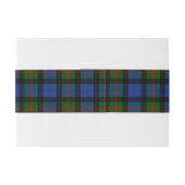 Bandeau De Faire-part Gunn Scottish Tartan Belly Band (Dos exemple)