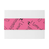 Bandeau De Faire-part Gymnastique d'amour du rose I (Dos exemple)