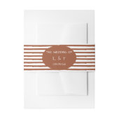 Bandeau De Faire-part Hand Drawn Terracotta Stripe Wedding (Devant example)