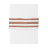 Bandeau De Faire-part Hand Drawn Terracotta Stripe Wedding (Dos Example)