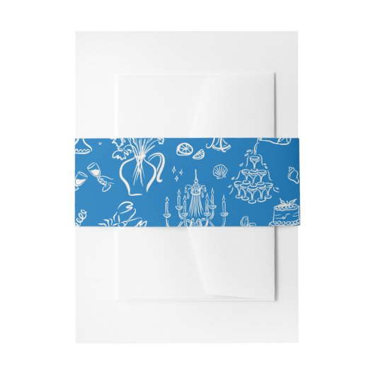 Bandeau De Faire-part Hand-drawn whimsical line art wedding style (Devant example)