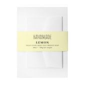 Bandeau De Faire-part Handmade Soap Belly Band Yellow Product Label Wrap (Devant example)