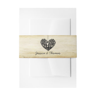 Bandeau De Faire-part Hanging Heart Tree Vintage Wedding Collection