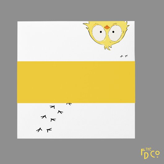 Bandeau De Faire-part Happy Fun Yellow Belly Band