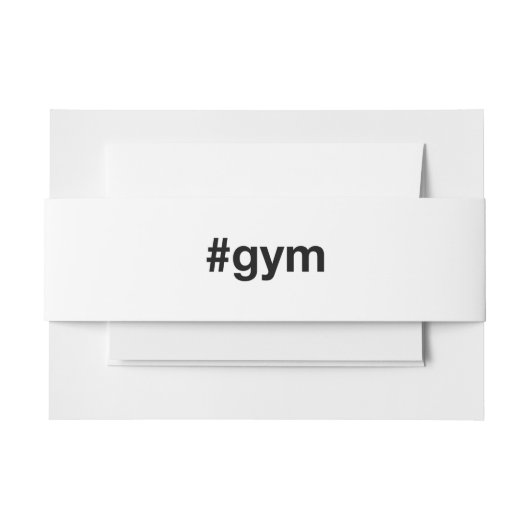 Bandeau De Faire-part Hashtag GYM (Devant Example)