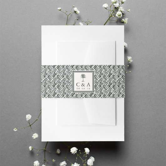 Bandeau De Faire-part Havana Palm | Mariage de monogramme