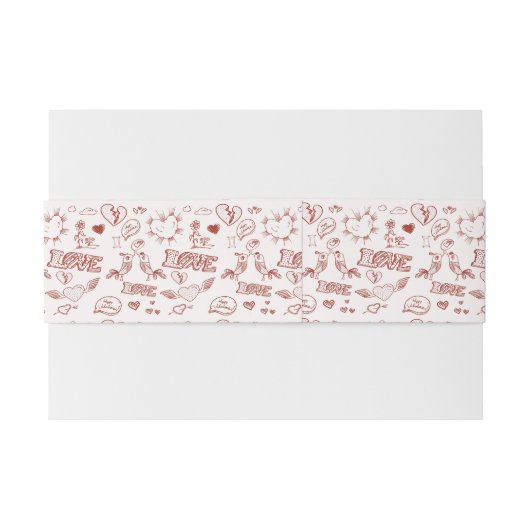 Bandeau De Faire-part Heureuse Sainte-Valentin (Dos exemple)