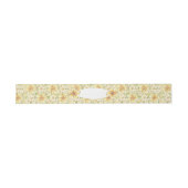 Bandeau De Faire-part Hibiscus & dentelle JAUNE (Plat)