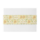 Bandeau De Faire-part Hibiscus & dentelle JAUNE (Dos exemple)