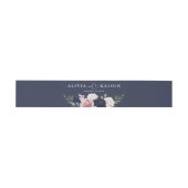 Bandeau De Faire-part hic Elegant Blush Mariage bleu marine (Plat)