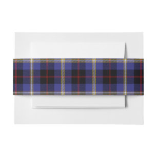 Bandeau De Faire-part Hill Scottish Tartan Belly Band