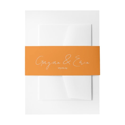Bandeau De Faire-part histoire d'amour cursive mariage (Devant example)